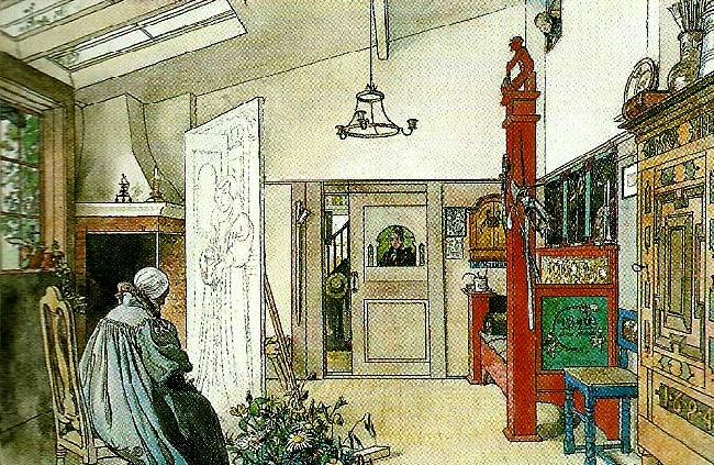 Carl Larsson ateljen, andra halften Sweden oil painting art